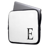 Personalisierte Monogramm- und Namens-Laptoptasche Laptopschutzhülle (Vorderseite Links)