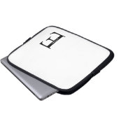 Personalisierte Monogramm- und Namens-Laptoptasche Laptopschutzhülle (Vorne Knopf)