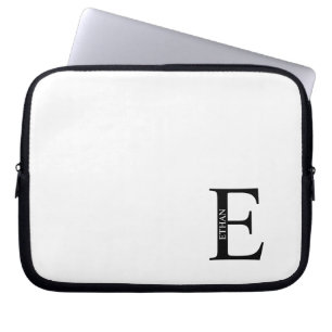 Personalisierte Monogramm- und Namens-Laptoptasche Laptopschutzhülle