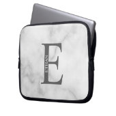 Personalisierte Monogramm- und Namens-Laptoptasche Laptopschutzhülle (Vorderseite Links)