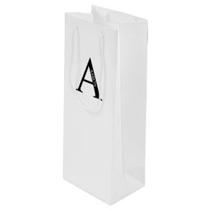 Personalisierte Monogramm- und Namens-Weingeschenk Geschenktüte Für Weinflaschen