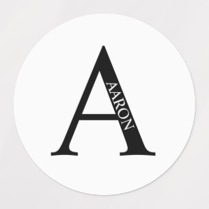 Personalisierte Monogramm- und Namensetiketten Etiketten