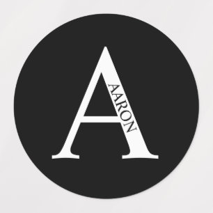 Personalisierte Monogramm- und Namensetiketten Etiketten