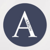 Personalisierte Monogramm- und Namensetiketten Etiketten (Design 2)