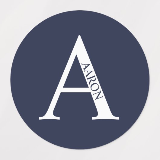 Personalisierte Monogramm- und Namensetiketten Etiketten (Design 1)