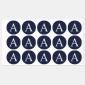 Personalisierte Monogramm- und Namensetiketten Etiketten (Blatt)