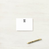 Personalisierte Monogramm- und Namenshinweise Post-it Klebezettel (Auf Schreibtisch)