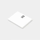Personalisierte Monogramm- und Namenshinweise Post-it Klebezettel (angewinkelt)