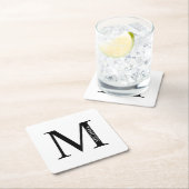 Personalisierte Monogramm- und Namensquadratische Rechteckiger Pappuntersetzer (Vor Ort)