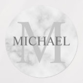 Personalisierte Monogramm- und Namensschilder aus Etiketten (Design 2)