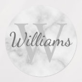 Personalisierte Monogramm- und Namensschilder aus  Etiketten (Design 1)