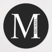 Personalisierte Monogramm- und Namensschilder Etiketten (Design 2)