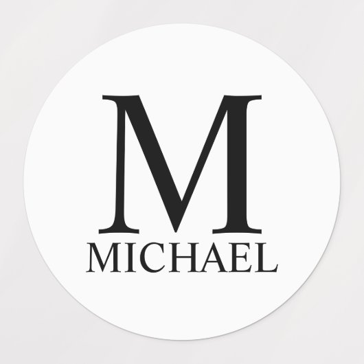 Personalisierte Monogramm- und Namensschilder Etiketten (Design 1)