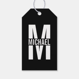 Personalisierte Monogramm- und Namensschilder Geschenkanhänger