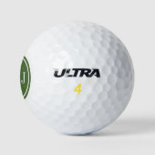 Personalisierte Monogramm- und Treetop-Rahmen Golfball (Logo)