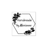 Personalisierte monogramm Vintage geometrische Blu Gummistempel (Prägung)