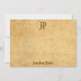 Personalisierte Monogramm-Vorlage Mitteilungskarte