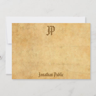 Personalisierte Monogramm-Vorlage Mitteilungskarte
