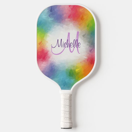 Personalisierte monogramm-Vorlage Pickleball Schläger (Vorderseite)