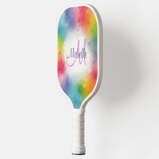 Personalisierte monogramm-Vorlage Pickleball Schläger (Links)