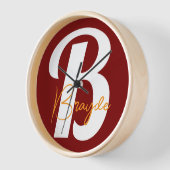 Personalisierte Monogramm-Wandleuchte Uhr (Winkel)