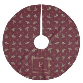 Personalisierte Monogramm-Weihnachtsbaumdecke Polyester Weihnachtsbaumdecke (Vorderseite)