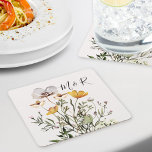 Personalisierte Monogramm-Wildblume Rechteckiger Pappuntersetzer<br><div class="desc">Mit unseren Personalisierten Monogram Dried Wildblume Paper Untersetzer für Liebe und Natur! Erhöhen Sie Ihre Ansammlungen mit Eleganz.</div>
