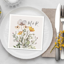 Personalisierte Monogramm-Wildblume