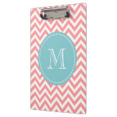 Personalisierte Monogramm-Zwischenablage mit Koral Klemmbrett (Links)