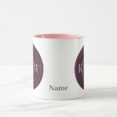 Personalisierte Monogrammanfänge Pflaumenwirbel Tasse (Zentrum)