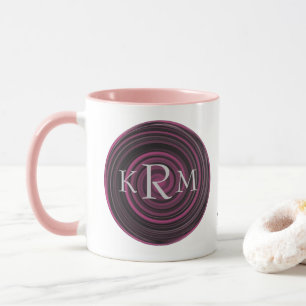 Personalisierte Monogrammanfänge Pflaumenwirbel Tasse