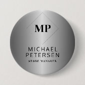 Personalisierte Monogrammanfangsbuchstaben und Nam Button (Vorderseite)