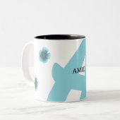 personalisierte Monogrammatikalische Initialen, Na Zweifarbige Tasse (Vorderseite Links)