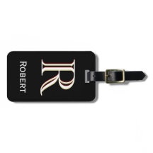 Personalisierte Monogrammbezeichnung Schwarz-weiß