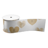 Personalisierte Monogramme, das Doppelte der golde Satinband (Spule)