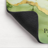 Personalisierte Monogramme für moderne Sage Green  Mousepad (Ecke)