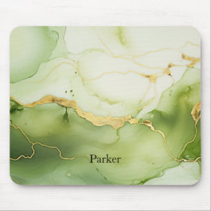 Personalisierte Monogramme für moderne Sage Green Mousepad