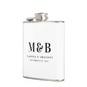 Personalisierte monogrammierte Anfangsbuchstaben H Flachmann (Links)