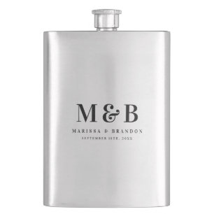 Personalisierte monogrammierte Anfangsbuchstaben H Flachmann