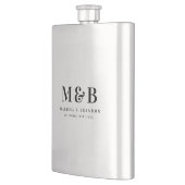 Personalisierte monogrammierte Anfangsbuchstaben H Flachmann (Links)