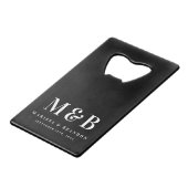 Personalisierte monogrammierte Anfangsbuchstaben H Geldbeutel Flaschenöffner (Vorderseite Schrägansicht)