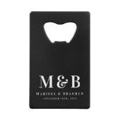 Personalisierte monogrammierte Anfangsbuchstaben H Geldbeutel Flaschenöffner (Rückseite)