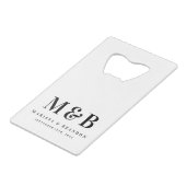 Personalisierte monogrammierte Anfangsbuchstaben H Geldbeutel Flaschenöffner (Vorderseite Schrägansicht)