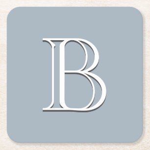 Personalisierte monogrammierte Anfangsbuchstaben i Rechteckiger Pappuntersetzer