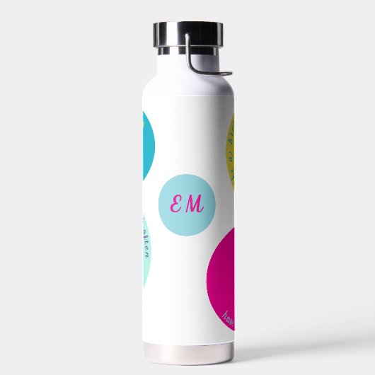 Personalisierte Monogrammkreise für benutzerdefini Trinkflasche (Links)