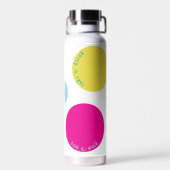 Personalisierte Monogrammkreise für benutzerdefini Trinkflasche (Rückseite)