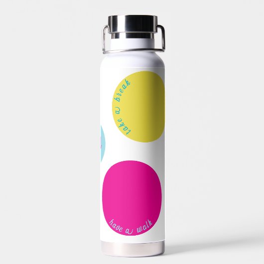 Personalisierte Monogrammkreise für benutzerdefini Trinkflasche (Rückseite)