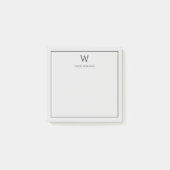 Personalisierte Monogrammnotizen Post-it Klebezettel (Vorderseite)