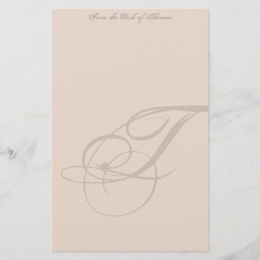 Personalisierte Monogrammstationierung Briefpapier (Vorderseite)