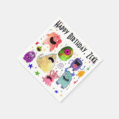 Personalisierte Monster-Party-Servietten Serviette (Ecke)